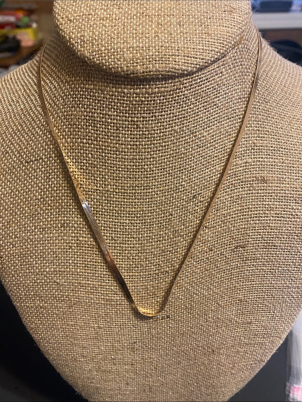 Elegant Gold Herringbone Necklace - Women Jewelry